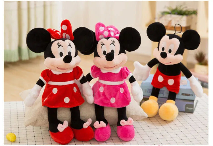 30-70cm Couples Mickey Mouse Minnie Kawaii Plush Toys Children Gifts Plush Toys Doll Birthday Girlfriend Girl Gift