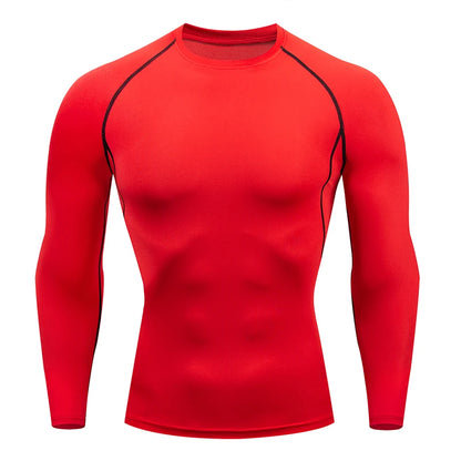 Men's Compression Long Sleeve Running T-Shirt Polyester Sizes S and M