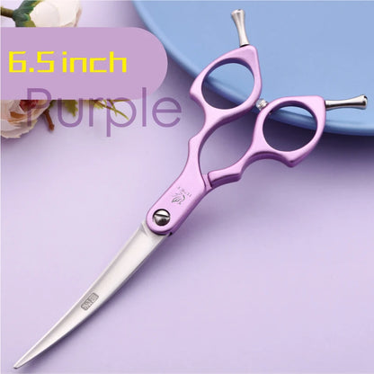 Dog Grooming Curved Scissors, 6.0-6.5 Inch, Stainless Steel