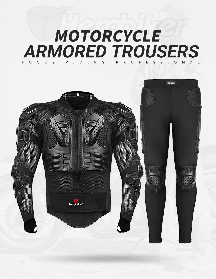 HEROBIKER Motorcycle Jacket Men Motorcycle Armor Moto Body Armor Motocross Riding Jacket Racing Motorbike Body Protection S-5XL