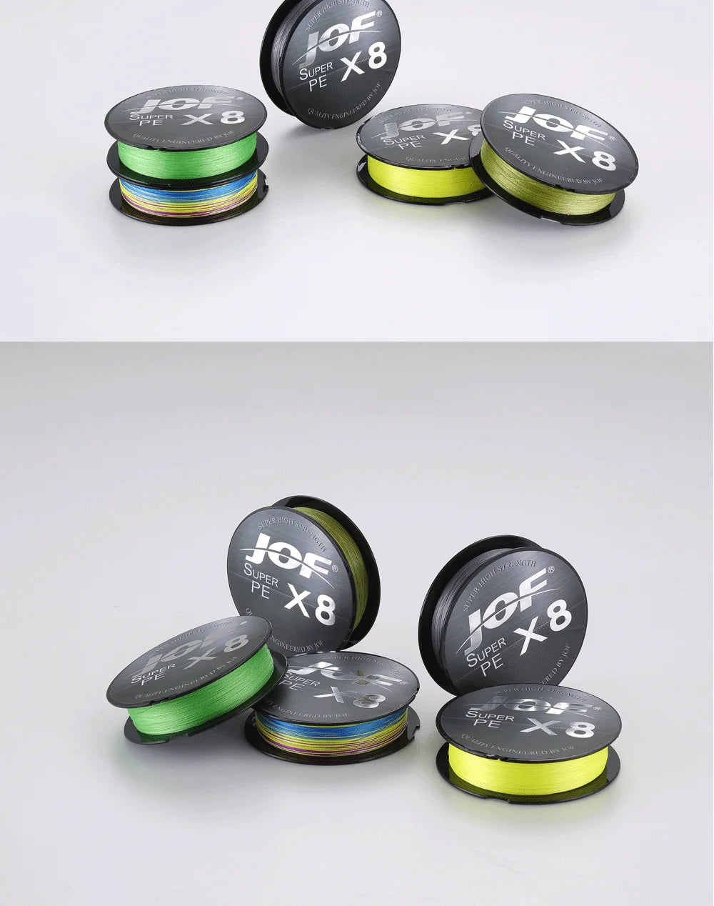 JOF 150M-500M 8 Strand Braided Outdoor Fishing Line Sea Fishing Ice Fishing River Fishing Rock Fishing Fishing Gear 20-100LB  X8