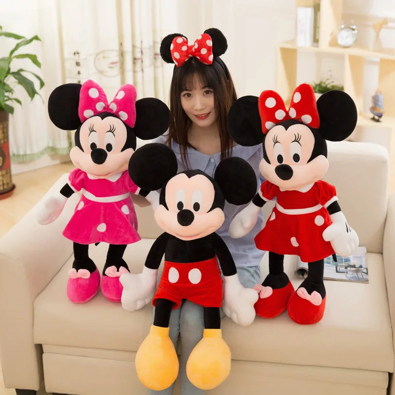 30-70cm Couples Mickey Mouse Minnie Kawaii Plush Toys Children Gifts Plush Toys Doll Birthday Girlfriend Girl Gift