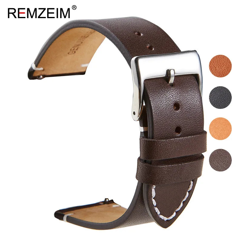 Calfskin Genuine Leather Watchbands Quick Release Watch Band 18mm 20mm 22mm 24mm Smartwatch Strap Watches Accessories