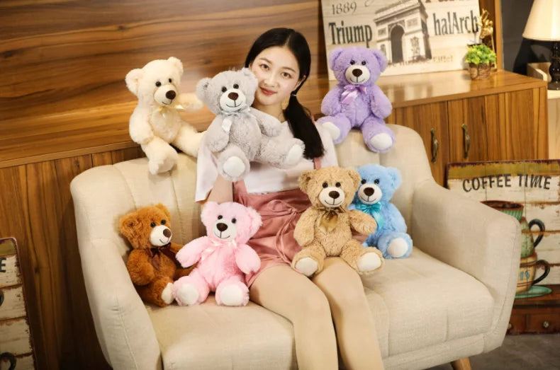 New Hot Christmas Bear Lovely Teddy Bear Plush Toys Stuffed Cute Bear Doll Boys&Girls Valentine's Gift Kids Baby Christmas Gift