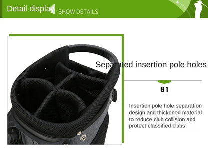 Golf Stand Bag Ultra Lightweight Nylon 127 cm Height