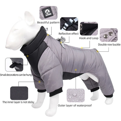Winter Waterproof Polyester Pet Dog Jacket For Small And Medium Dogs