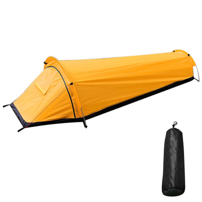 Single Person Canvas Tent 220x90x50 cm Waterproof Lightweight Backpacking Tent
