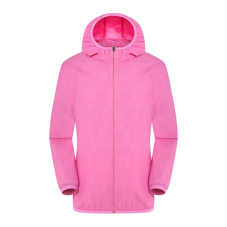 LNGXO Hiking Waterproof Jacket Women Men Camping Running Sun-Protective Windbreaker Quick Dry Outdoor Sport Rain Coat Unisex