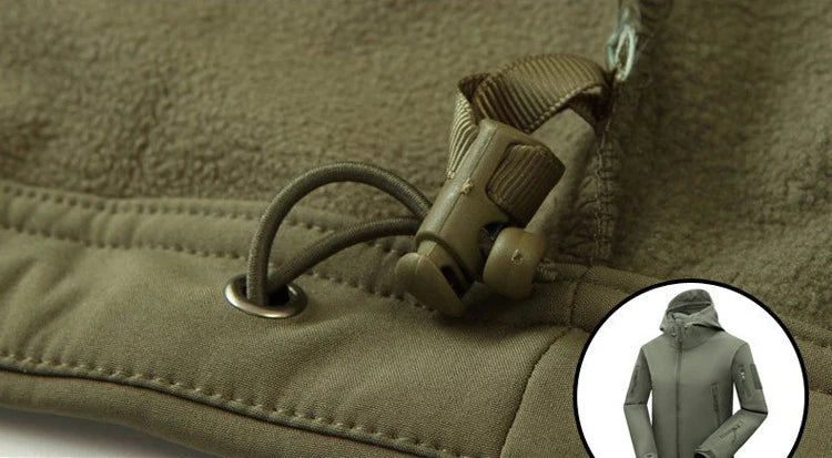 Men's Autumn Winter SoftShell Fleece Jackets Male Hood Windproof Coat Fishing Hiking Camping Climbing Skiing Warm Pants Trousers