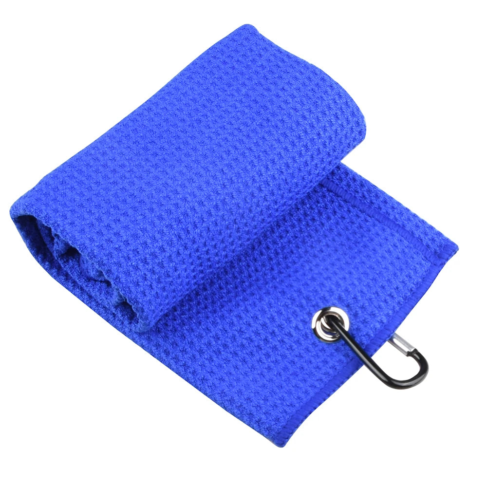 40x60cm Golf Towel With Hook 5 Colors Microfiber Fabric For Golf lovers Duty Clip Carabiner Accessories Free shipping Dorp ship