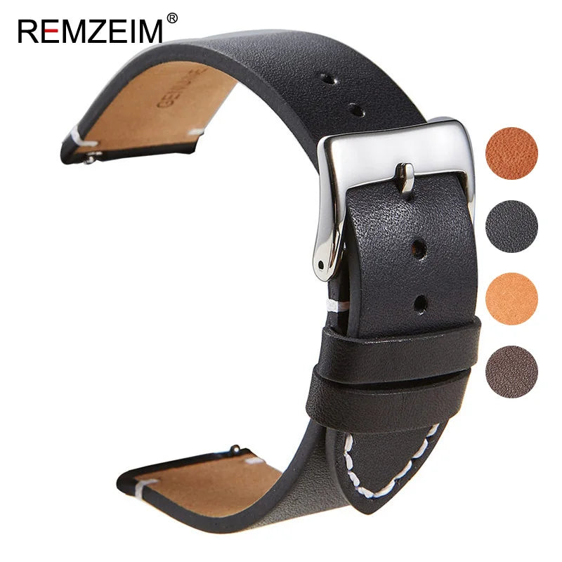 Calfskin Genuine Leather Watchbands Quick Release Watch Band 18mm 20mm 22mm 24mm Smartwatch Strap Watches Accessories