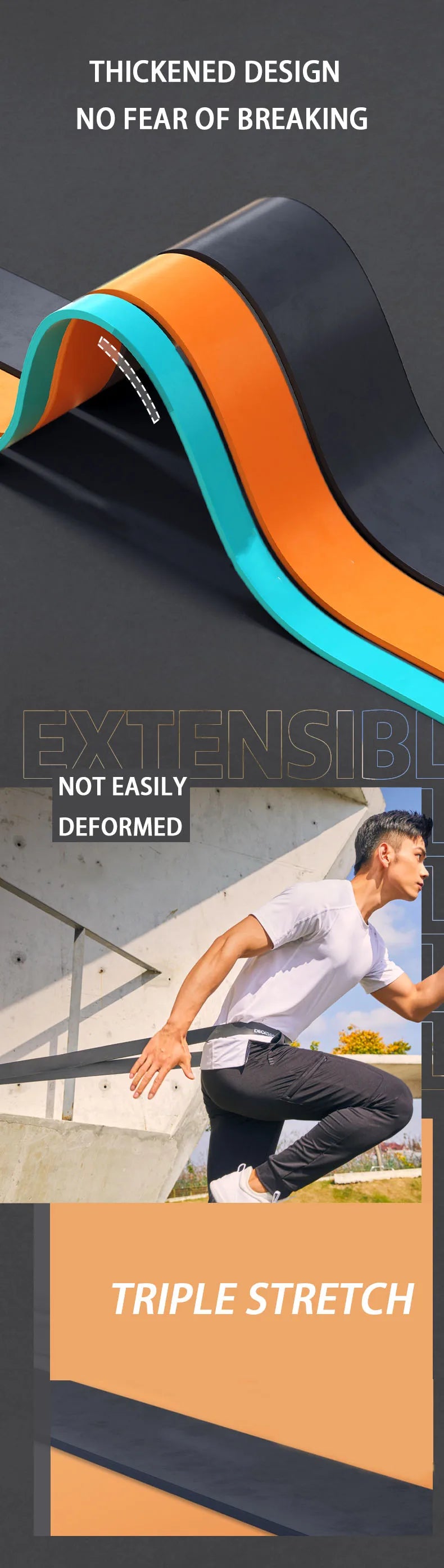 175-250LBS Yoga Multi-Purpose Thickened Heavy-Duty Elastic Band Fitness Training Resistance Stretching Band Thick Circle