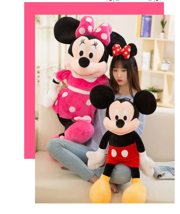 30-70cm Couples Mickey Mouse Minnie Kawaii Plush Toys Children Gifts Plush Toys Doll Birthday Girlfriend Girl Gift