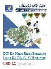 SMD NE555 CD4017 Rotating Flashing LED Components SMT LQFP44 Soldering Practice Board Electronic Circuit Training Suite DIY Kit