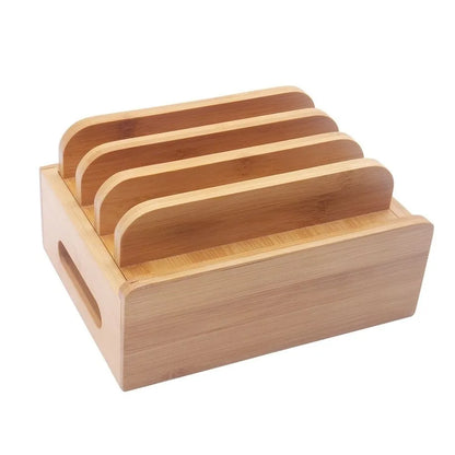 Bamboo Universal Charging Dock And Desk Holder For Smartphones And Tablets