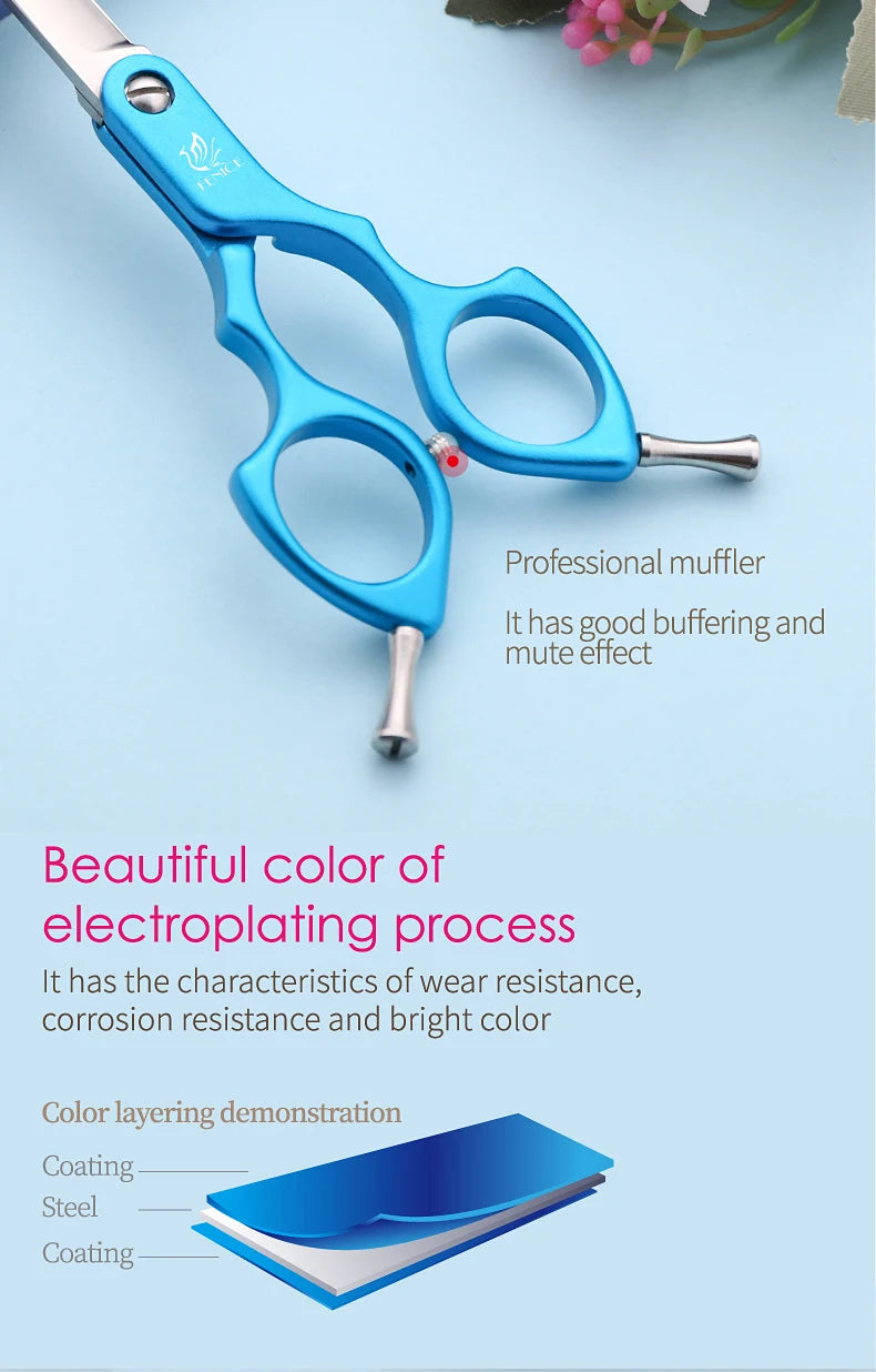 Premium Dog Grooming Curved Scissors – Alloy Handle, 440C Stainless Steel, Professional Pet Shears