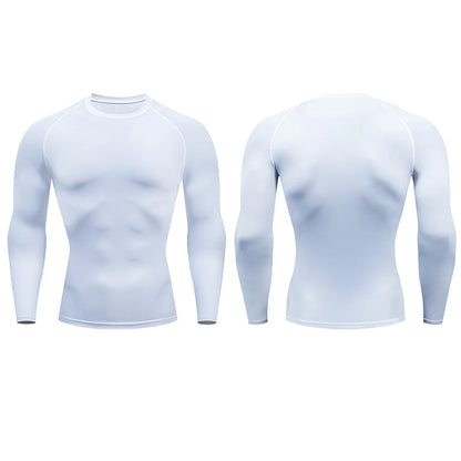 Men's Compression Long Sleeve Running T-Shirt Polyester Sizes S and M