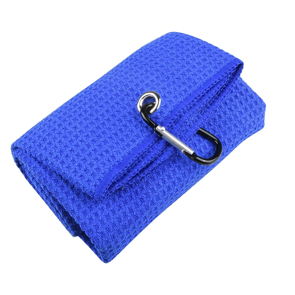 40x60cm Golf Towel With Hook 5 Colors Microfiber Fabric For Golf lovers Duty Clip Carabiner Accessories Free shipping Dorp ship