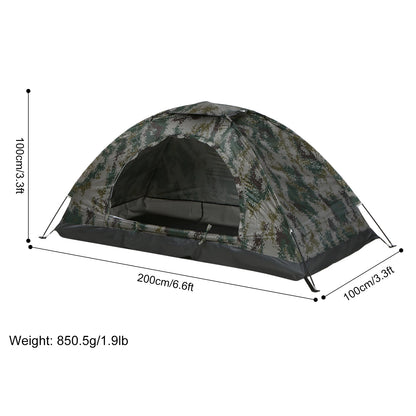 Two-Person Ultralight Camping Tent Nylon Single Layer UPF 30+