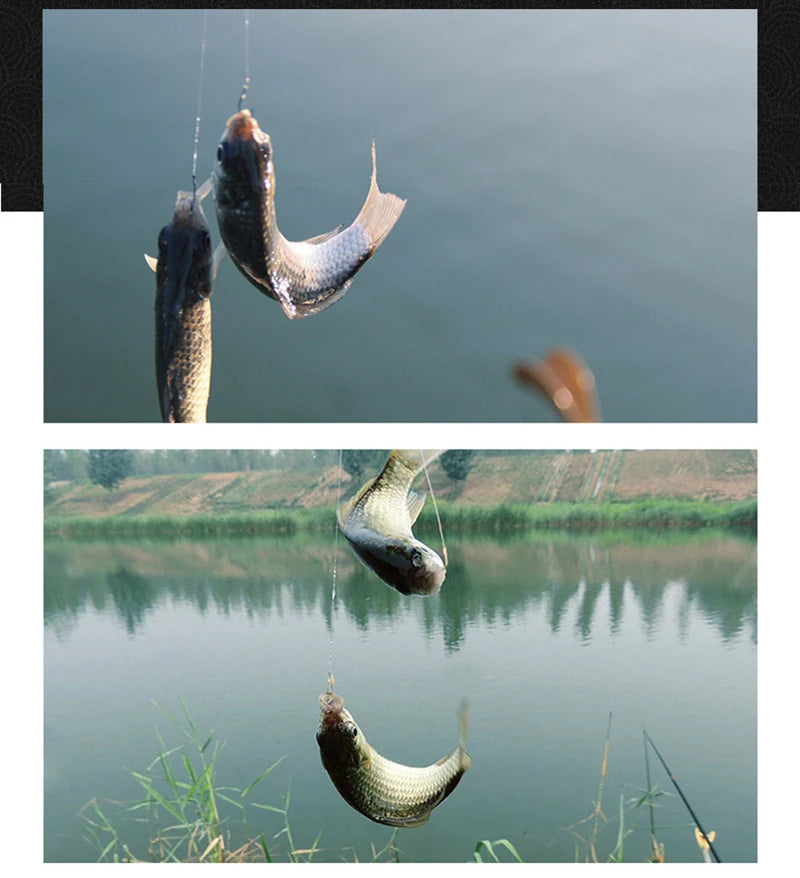 10 pair Fishing Hooks With Tippet 45cm Line Set Carbon Steel Double Fishing line Hook Fish Barbed Carp Fishing