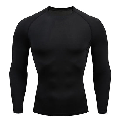 Men's Compression Long Sleeve Running T-Shirt Polyester Sizes S and M