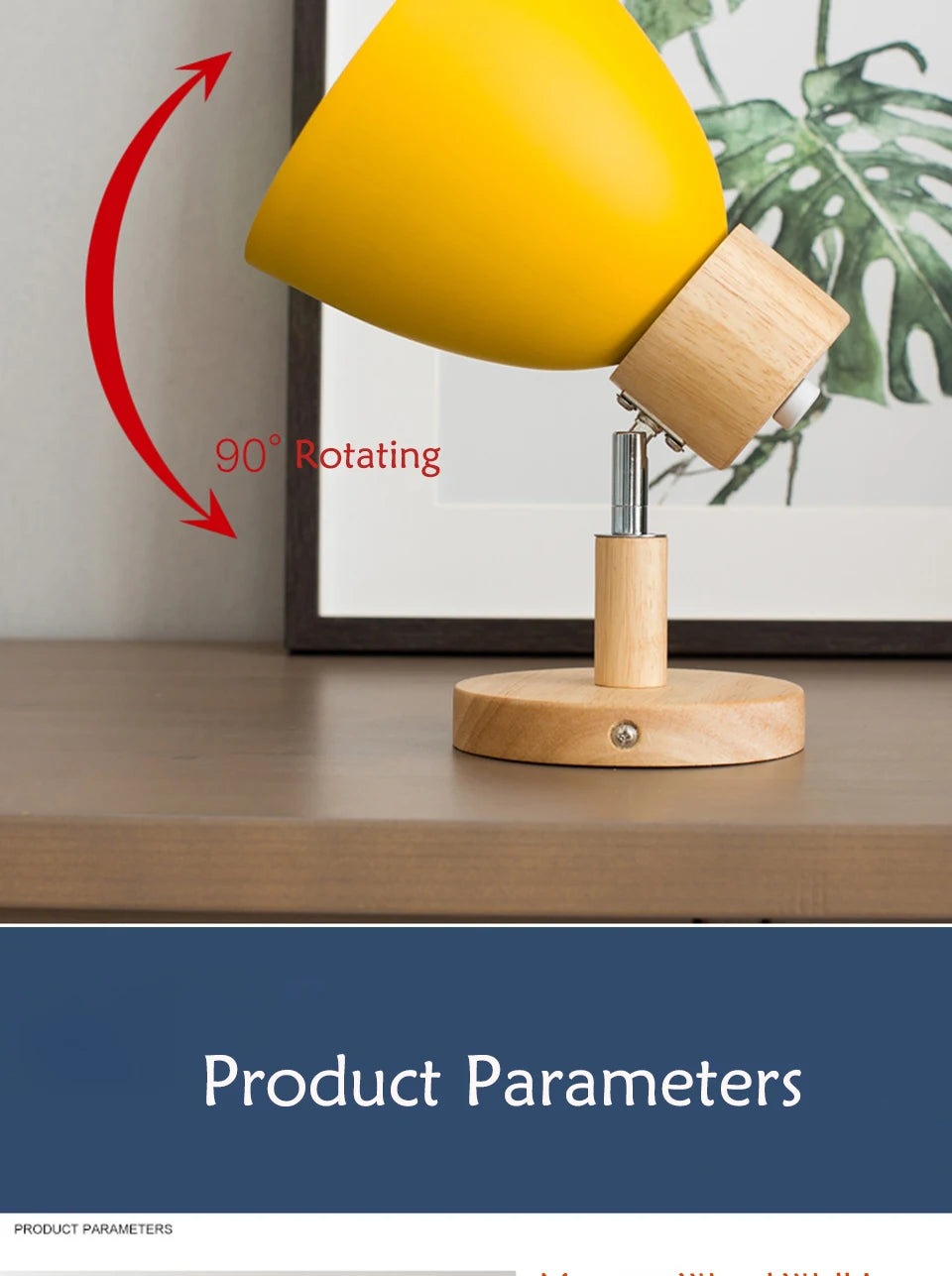 Wooden Nordic Wall Lamp – Modern Wall Sconce with Switch for Bedroom & Living Room