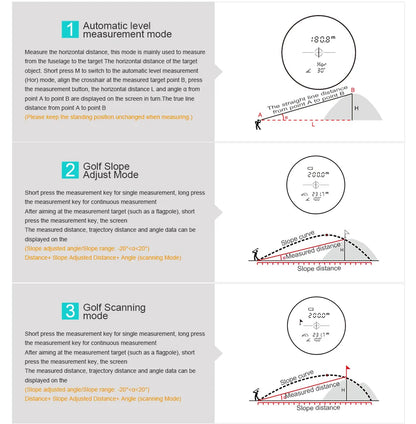 Golf Laser Rangefinder Telescope 600m 6x Monocular