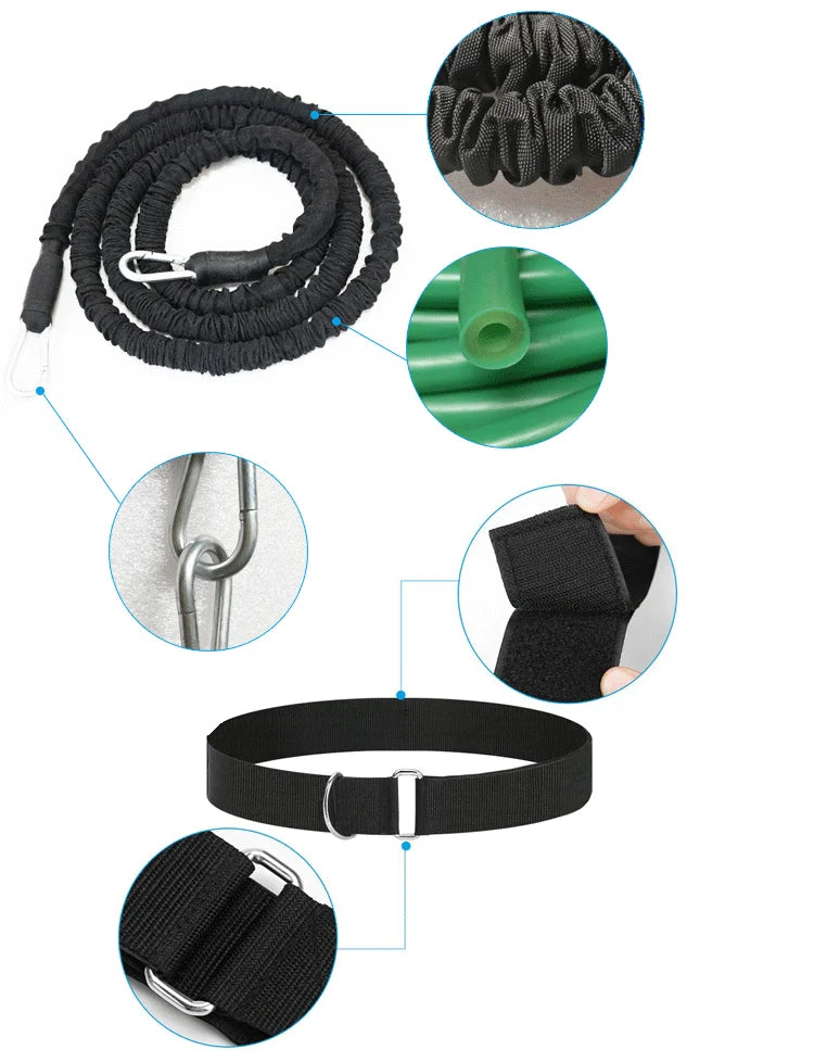 Running Sprint Dash Track and Field Pull Rope Resistance Bands for Football Basketball Powerful Strength Explosive Force