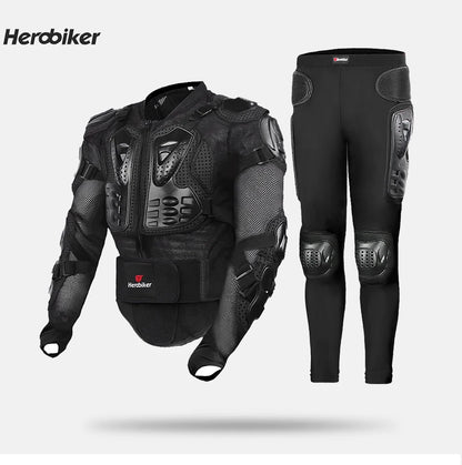 Motorcycle Jacket With Full Body Armor, Unisex, Sizes S To 5XL, Polyester Nylon
