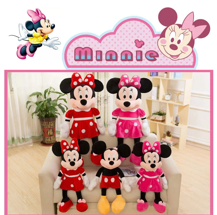 30-70cm Couples Mickey Mouse Minnie Kawaii Plush Toys Children Gifts Plush Toys Doll Birthday Girlfriend Girl Gift