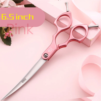 Dog Grooming Curved Scissors, 6.0-6.5 Inch, Stainless Steel