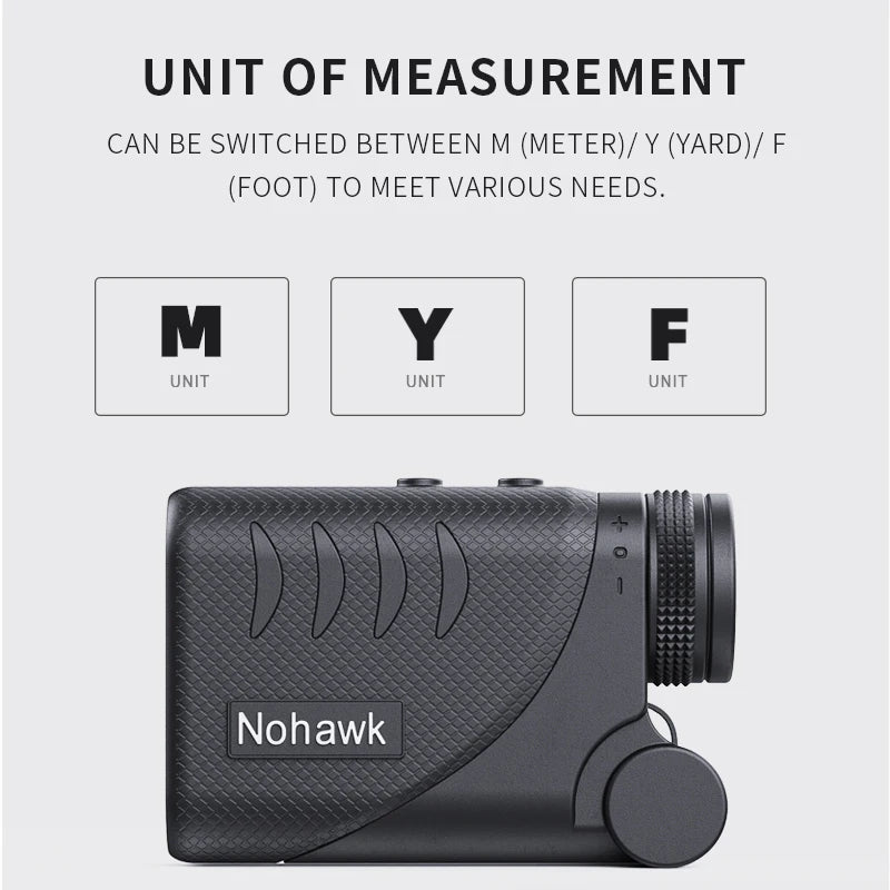 Nohawk Multifunctional Golf Laser Rangefinder Telescope with Flag-Lock Slope Distance Meter for Hunting Construction Monocular