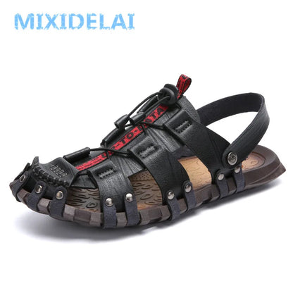Men's Leather Sandals For Summer Casual Comfort Footwear