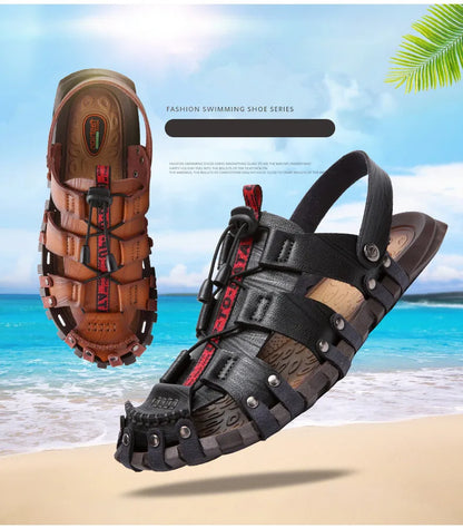 Men's Leather Sandals For Summer Casual Comfort Footwear