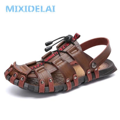 Men's Leather Sandals For Summer Casual Comfort Footwear
