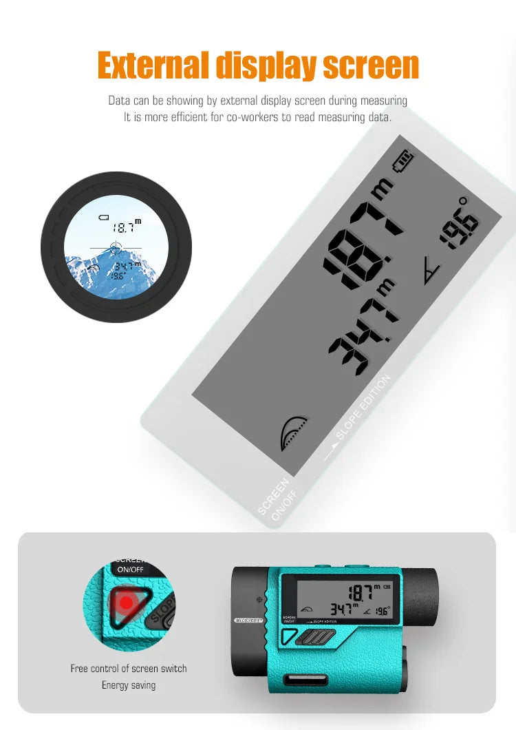 Mileseey PF210 PF2E PF240 Golf Laser Rangefinder Telescope Measure 600M/Yard Distance Meter 6X Monocular For Golf Sport Hunting