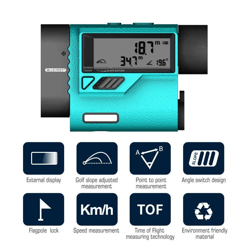 Mileseey PF210 PF2E PF240 Golf Laser Rangefinder Telescope Measure 600M/Yard Distance Meter 6X Monocular For Golf Sport Hunting