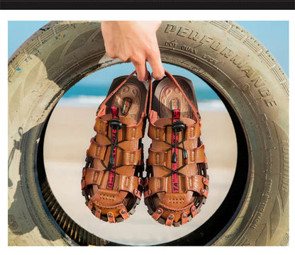 Men's Leather Sandals For Summer Casual Comfort Footwear