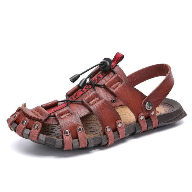 Men's Leather Sandals For Summer Casual Comfort Footwear
