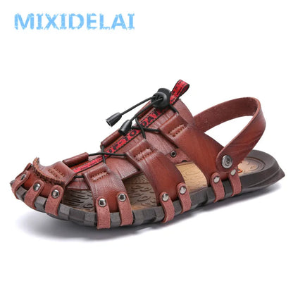 Men's Leather Sandals For Summer Casual Comfort Footwear