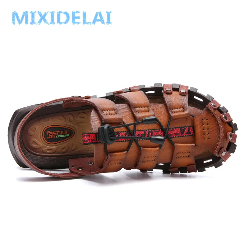Men's Leather Sandals For Summer Casual Comfort Footwear