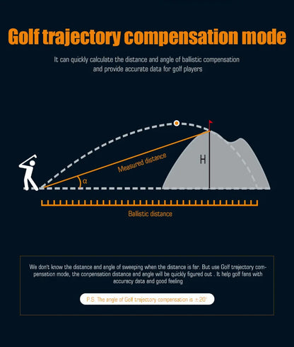 Golf Laser Rangefinder Telescope 600m 6x Monocular