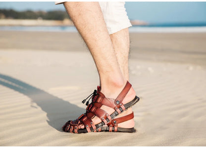 Men's Leather Sandals For Summer Casual Comfort Footwear