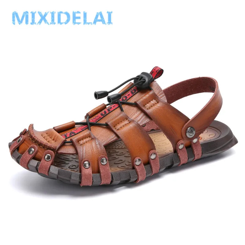 Men's Leather Sandals For Summer Casual Comfort Footwear