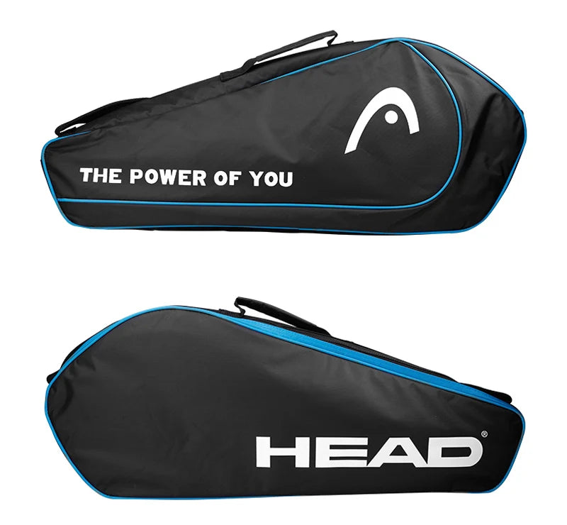 HEAD Tennis Racket Bag 3 Pack Training Sport Competition Shoulder Hand Bag Handbag Squash Badminton Raquete De Padel Storage Bag