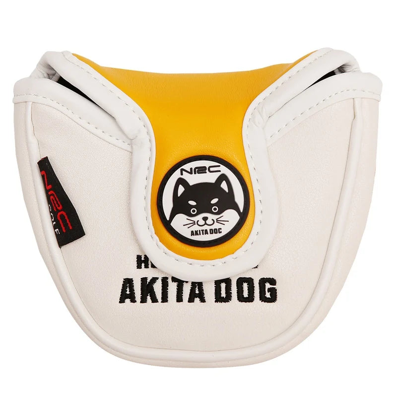 NRC Golf Club Headcovers Driver Fairway Wood Hybrid Covers Set Lovely AKITA Dog Cartoon Animal 460cc