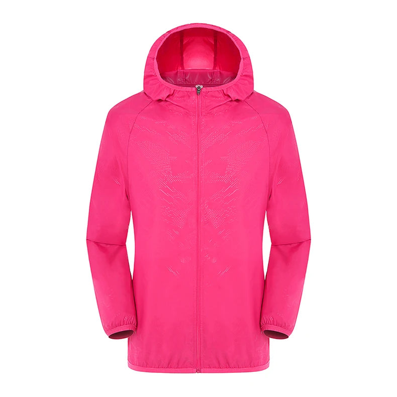 LNGXO Hiking Waterproof Jacket Women Men Camping Running Sun-Protective Windbreaker Quick Dry Outdoor Sport Rain Coat Unisex