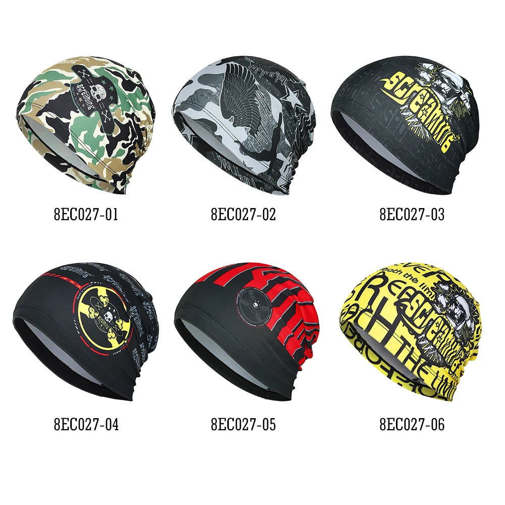 Gothic Skull Headband Sweat Bandage Sport Head Hair Band Workout Tennis Fitness Jog Basketball Running Scary Sweatband Women Men