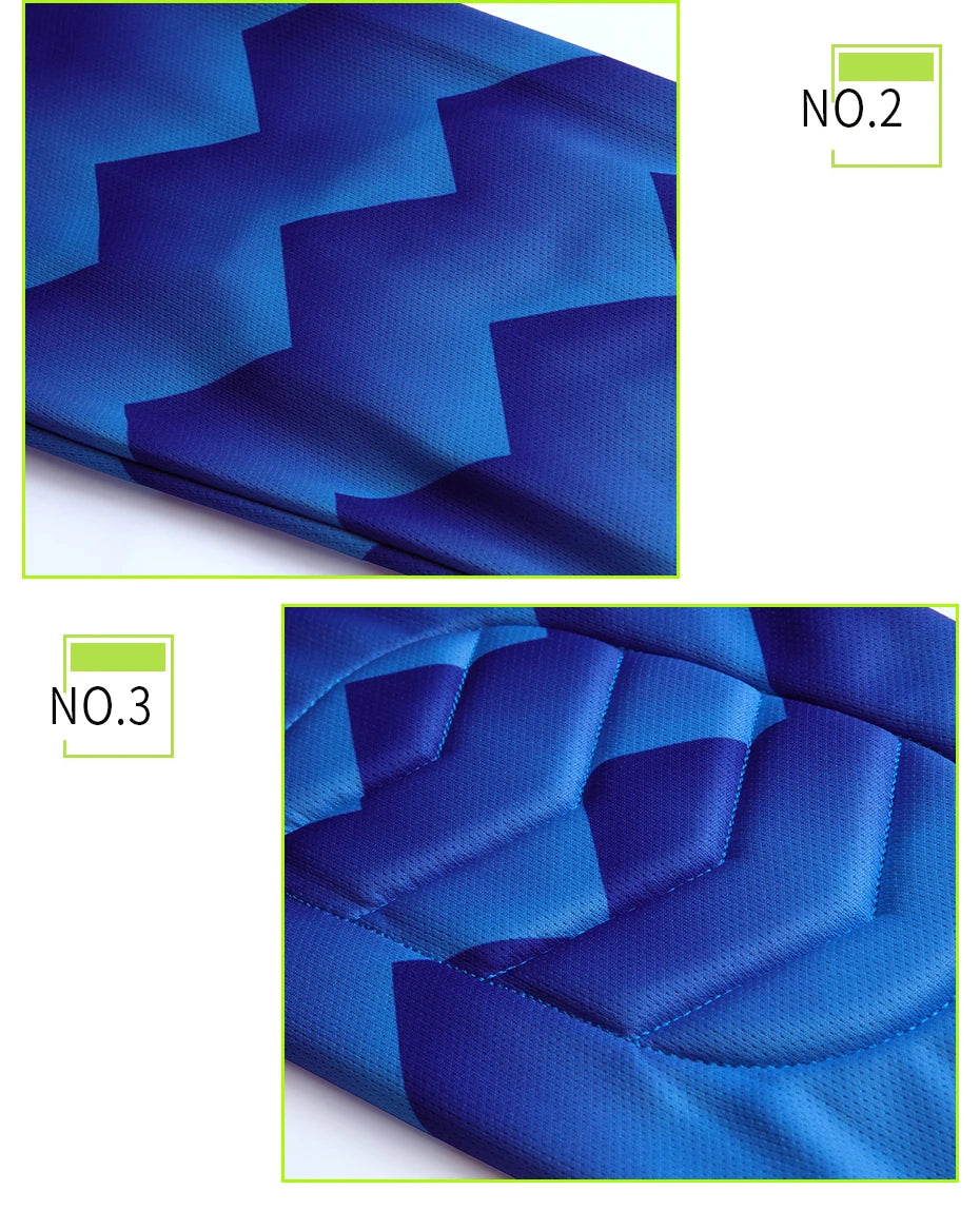 2021 New Uniform Men's Football Training Goalkeeper Uniform Kids Soccer Jersey Set Long Sleeve Protective Sponge Shirt Pants