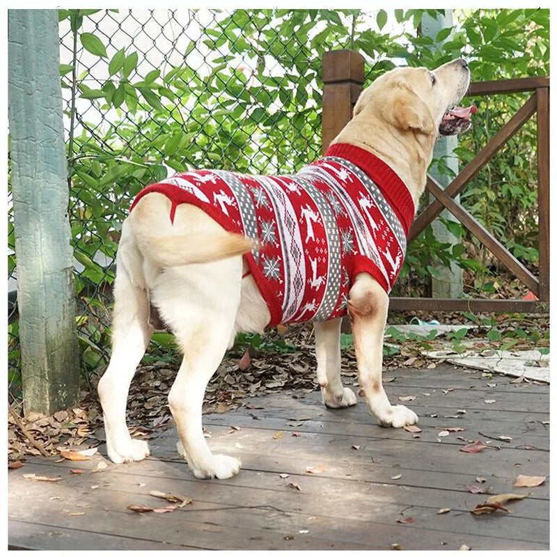 • Large Dog Knit Winter Sweater
